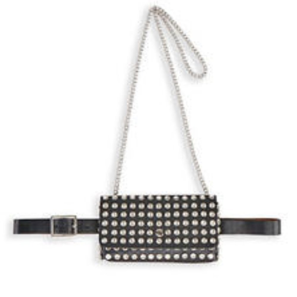 Studded Convertible Belt, 2 Way Bag
